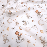 Tessuto Cotone H 140 cm - ANIMALETTI SOGNATORI