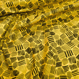 Cotone Americano H 110 cm - FANTASIA GIALLO/NERO