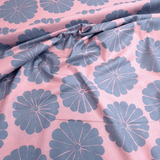 Cotone Americano H 110 cm - FIORI POLVERE/ROSA