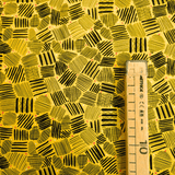 Cotone Americano H 110 cm - FANTASIA GIALLO/NERO