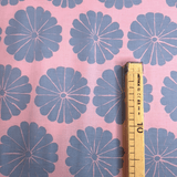 Cotone Americano H 110 cm - FIORI POLVERE/ROSA