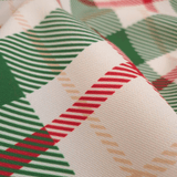 Tessuto no stiro H 150 cm - QUADRO SCOZZESE VERDE/ROSSO