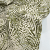 Tessuto Arredo Jacquard H 140 cm - FOLIAGE VERDE/LUREX ORO