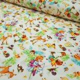 Tessuto Cotone Digital H 150 cm - FATE DEL BOSCO