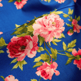 Cotone Americano H 110 cm - ROSELLINE/BLU