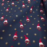 Cotone Natale H 140 cm - GNOMI E NEVE DORATA/BLU