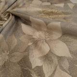 Tessuto Arredo H 210 cm - FIORI DI NATALE ECRU/LUREX ORO