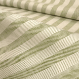 Torchon en Lin Mélangé H 58 cm - RAYURES BLANC LAIT