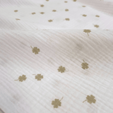 Mussola di Cotone Doppia Garza H 140 cm - QUADRIFOGLIO/LATTE