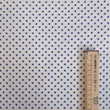 Cotone Americano H 110 cm - POIS BLU/BIANCO