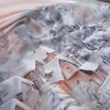 Tessuto per Tovaglie con abbassamento H 160 cm - PAESAGGIO INNEVATO