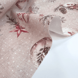 Tessuto Arredo Jacquard H 140 cm - PALLINE DI NATALE/CIPRIA con Lurex