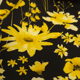 Cotone Americano H 110 cm - FIORI GIALLI/NERO