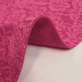 Feltro Lana con Pizzo H 135 cm - FUXIA MELANGE