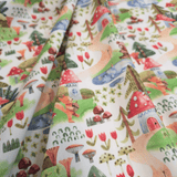 Piquet millerighe con stampa digitale H 150 cm - ALLEGRIA NEL BOSCO