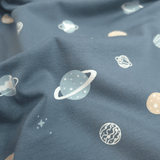 Jersey di Cotone H 150 cm - PIANETI/POLVERE SCURO