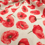 Cotone Fondo Grezzo H 280 cm - PAPAVERI