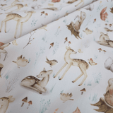 Piquet millerighe con stampa digitale H 150 cm - AMICI NEL BOSCO