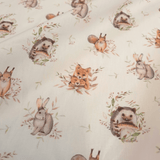 Tessuto Cotone H 140 cm - ANIMALI DEL BOSCO