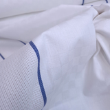 Tessuto per Asciugapiatti Doppio Bordo Aida H 60 cm - BIANCO RIGHETTA BLU