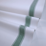 Tessuto per Asciugapiatti spinato H 60 cm - BIANCO RIGA VERDE
