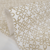 Pannolenci H 155 cm - LATTE FIORI GEOMETRICI GLITTER ORO