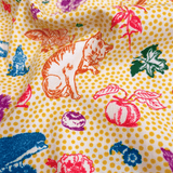 Cotone Americano H 110 cm - PASSEGGIATA NEL BOSCO/POIS SENAPE