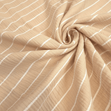 Mussola di Cotone Doppia Garza H 140 cm - STRISCE/BEIGE