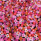 Cotone Americano H 110 cm - FIORELLINI ROSA/NERO