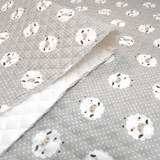 Trapuntato in piquet millerighe double face H 150 cm - PECORELLE GRIGIE