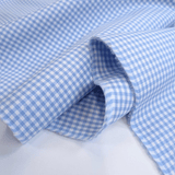 Tessuto Cotone POPELINE H 150 cm - QUADRETTO CIELO