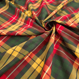 Cotone Percalle H 300 cm - QUADRO GIALLO/ROSSO/VERDE