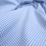 Tessuto Cotone POPELINE H 150 cm - QUADRETTO CIELO