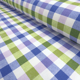 Cotone Fondo Panama H 280 cm - QUADRO LILLA/VERDE/BLU