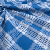 Tessuto Misto Cotone H 300 cm - QUADRO SCOZZESE BLU COBALTO