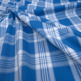 Tessuto Misto Cotone H 300 cm - QUADRO SCOZZESE BLU COBALTO