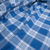 Tessuto Misto Cotone H 300 cm - QUADRO SCOZZESE BLU COBALTO