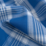 Tessuto Misto Cotone H 300 cm - QUADRO SCOZZESE BLU COBALTO