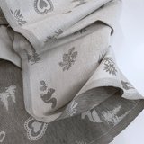 Tovagliato Fiandra in Misto Lino H 180 cm - BOSCO ANTRACITE