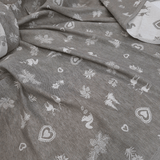 Tovagliato Fiandra in Misto Lino H 180 cm - BOSCO ANTRACITE