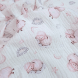 Mussola di Cotone Doppia Garza H 140 cm - PECORELLE DOLCI SOGNI/LATTE