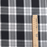 Tessuto Misto Cotone H 300 cm - QUADRO SCOZZESE NERO