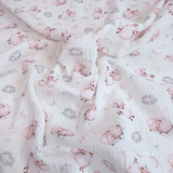 Mussola di Cotone Doppia Garza H 140 cm - PECORELLE DOLCI SOGNI/LATTE