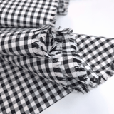 Tessuto Misto Cotone H 300 cm - QUADRETTO NERO