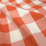 Tessuto Misto Cotone H 300 cm - QUADRO ARANCIO