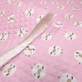 Trapuntato in piquet millerighe double face H 150 cm - PECORELLE ROSA