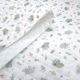 Trapuntato in piquet millerighe double face H 150 cm - BABY MAMMUT VERDE