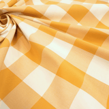 Tessuto Misto Cotone H 300 cm - QUADRO SENAPE