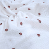 Mussola di Cotone Doppia Garza H 140 cm - COCCINELLE/LATTE