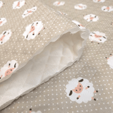 Trapuntato in piquet millerighe double face H 150 cm - PECORELLE BEIGE